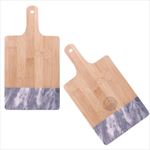 HH2275 Black Marble And Bamboo Cutting Board With Custom Imprint